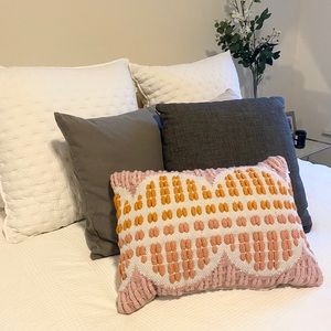 Anthropologie Woven Throw Pillow! Fun color POP!☀️